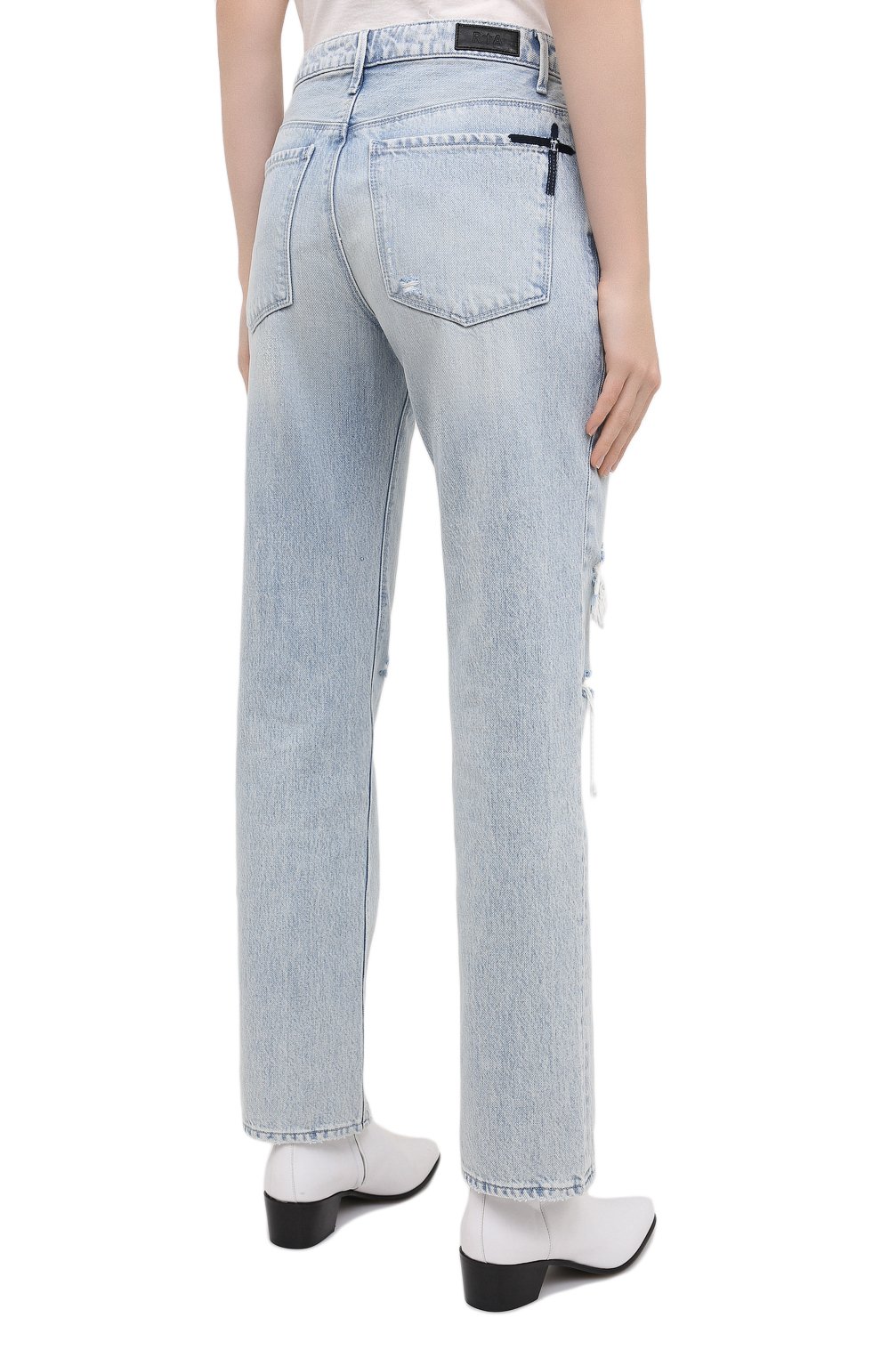 Джинсы RTA голубого цвета по цене 37400 руб., арт. WF0205-1004LBD2, фото 4 Джинсы RTA, арт. WF0205-1004LBD2, фото 4