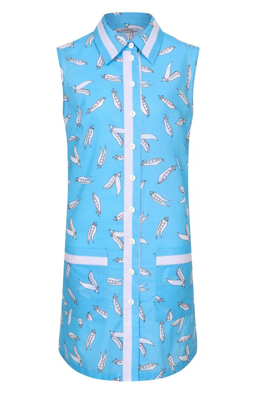 Хлопковое платье YANINA T-3133C Голубой T-3133C