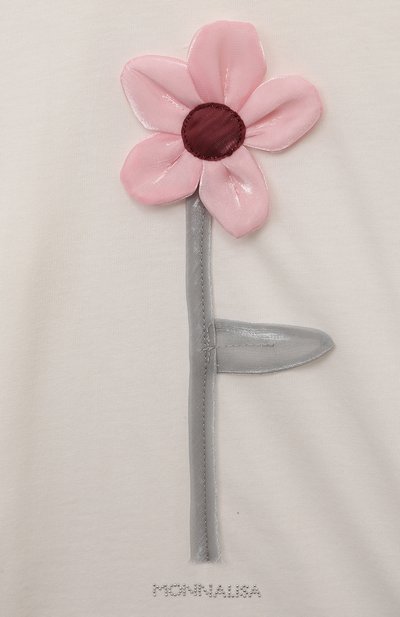 Хлопковый лонгслив MONNALISA, арт. 37D609., фото 3