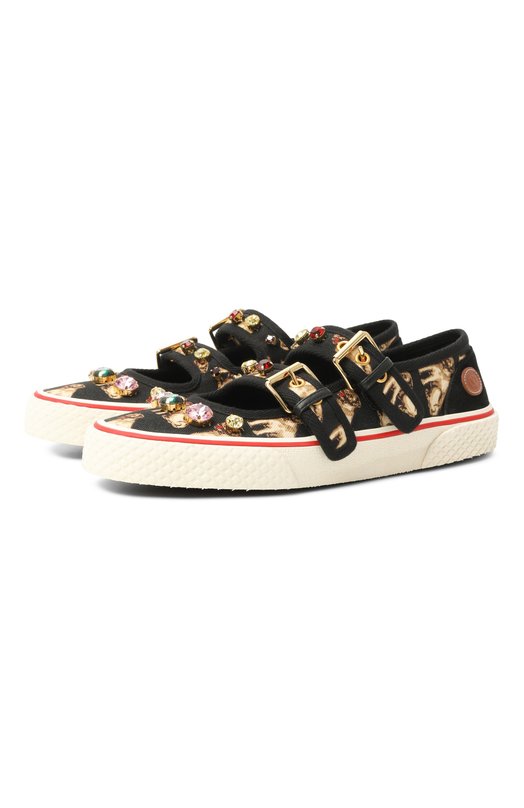 Текстильные кеды Dollyboard Valentino 7W2S0LH6/FEB Чёрный 7W2S0LH6/FEB
