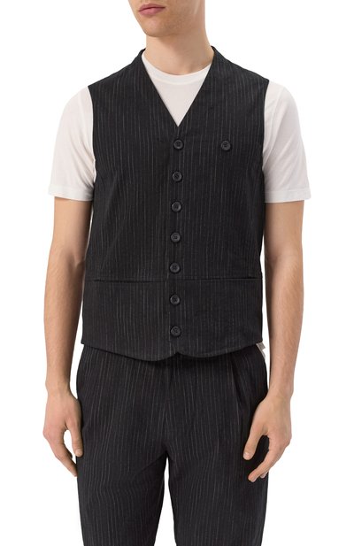 Жилет из хлопка и льна HANNES ROETHER, арт. WE26SPER.5111/, фото 3