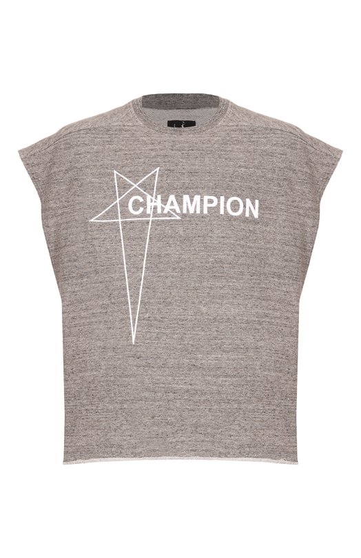 Хлопковая майка Rick Owens x Champion Rick Owens CM01E1667/CHMJ Серый CM01E1667/CHMJ