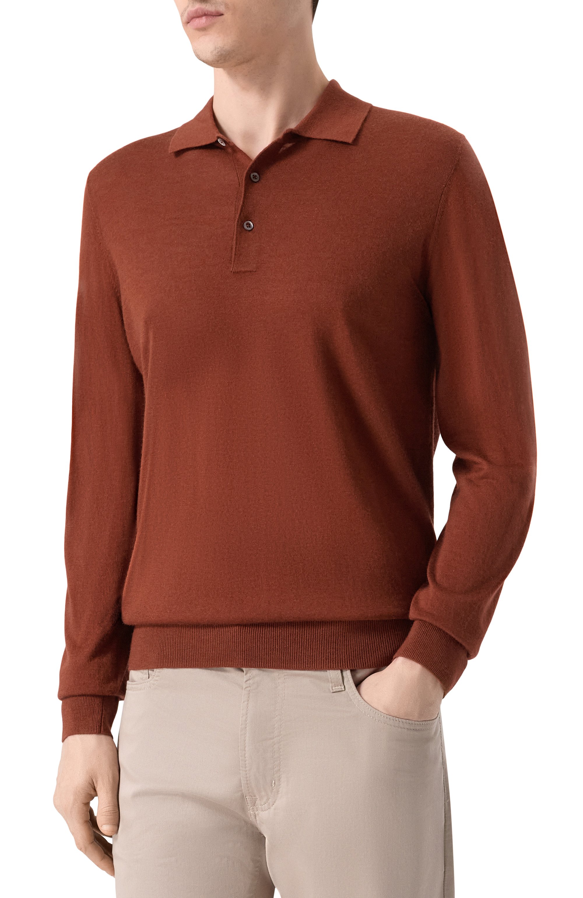 Поло из кашемира и шелка CORNELIANI, арт. 26M539-2625129, фото 3