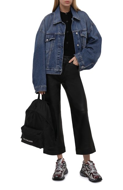 Комбинированные кроссовки runner BALENCIAGA серого цвета по цене 106500 руб., арт. 677402/W3RB3, фото 2 Комбинированные кроссовки runner BALENCIAGA, арт. 677402/W3RB3, фото 2