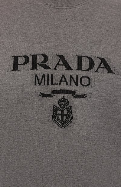 Хлопковый свитшот PRADA, арт. UJL148-1Y13-F0BD9-202, фото 5