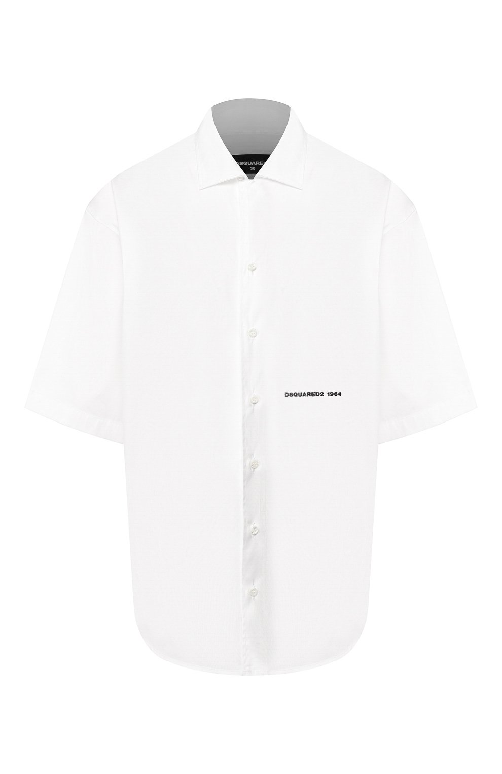 Хлопковая рубашка DSQUARED2 белого цвета по цене 28300 руб., арт. S72DL0648/S44131, фото 1 Хлопковая рубашка DSQUARED2, арт. S72DL0648/S44131, фото 1