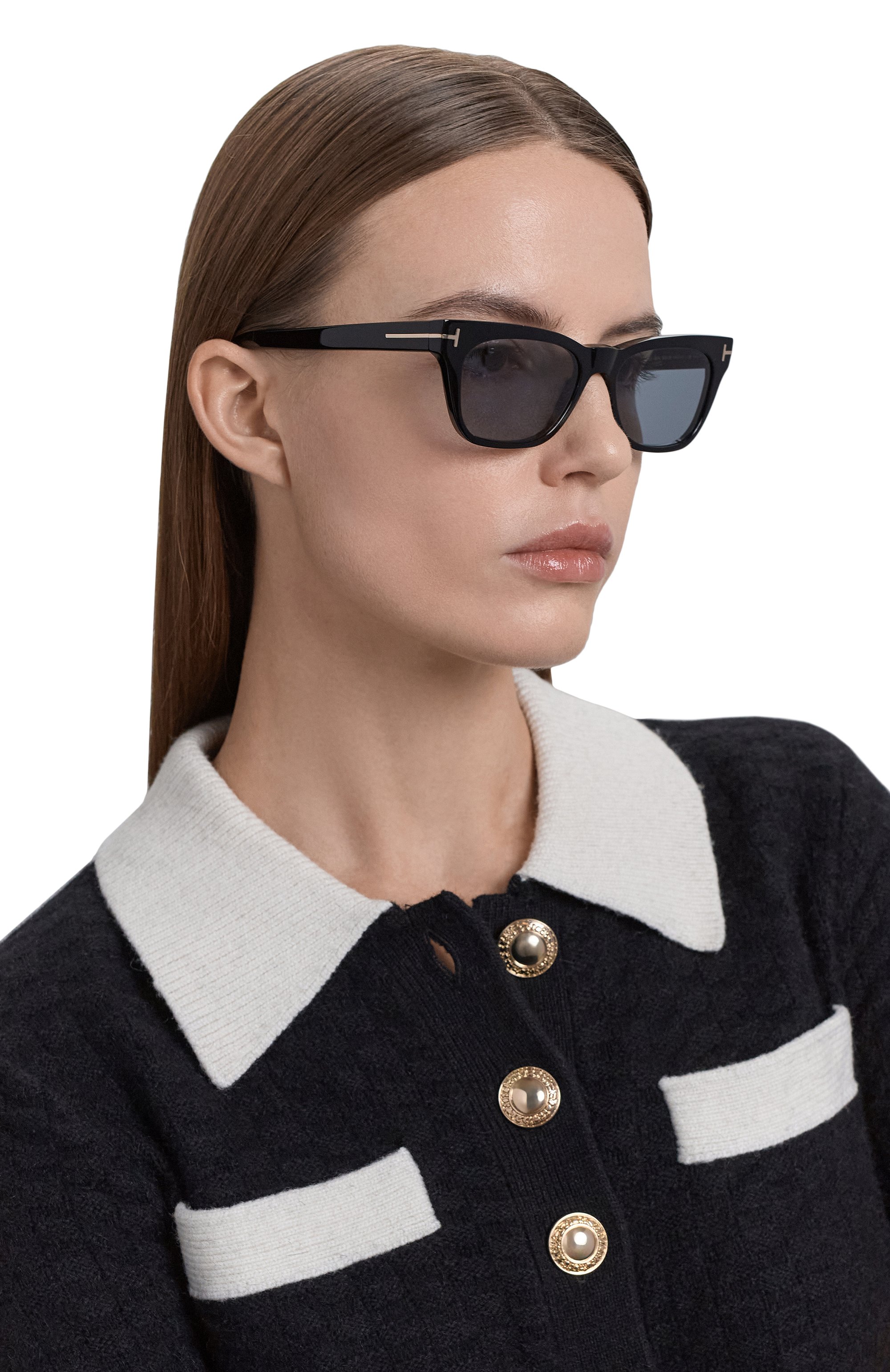 Солнцезащитные очки TOM FORD черного цвета по цене 49950 руб., арт. TF1362 05A, фото 2 Солнцезащитные очки TOM FORD, арт. TF1362 05A, фото 2