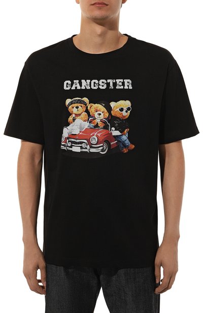 Хлопковая футболка BISIBIGLIO, арт. GANGSTER TEDDYS, фото 3