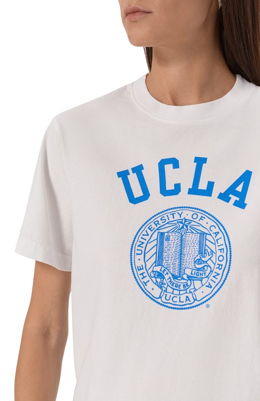 Хлопковая футболка Sporty & Rich x UCLA Sporty and Rich T0043615639WH01 Белый  T0043615639WH01 Фото 5