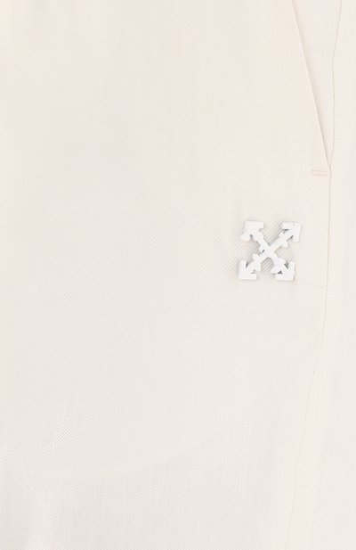 Брюки из смеси льна и вискозы OFF-WHITE белого цвета по цене 75250 руб., арт. 0WCA102S20FAB0020100, фото 5 Брюки из смеси льна и вискозы OFF-WHITE, арт. 0WCA102S20FAB0020100, фото 5