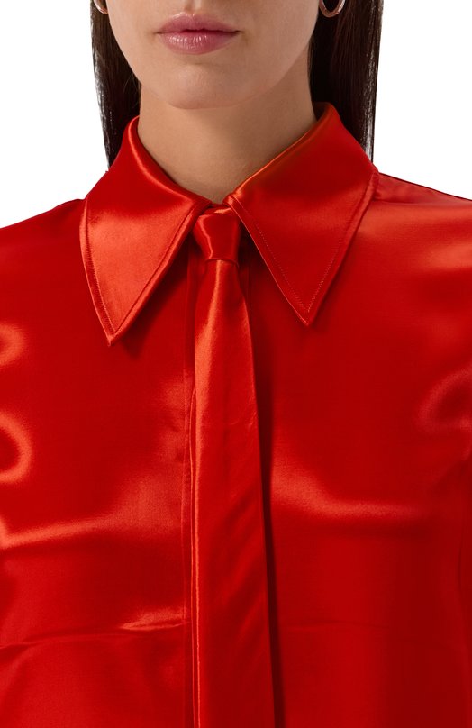 Атласная блузка Jil Sander J03DL0183-J66147 Красный  J03DL0183-J66147 Фото 5