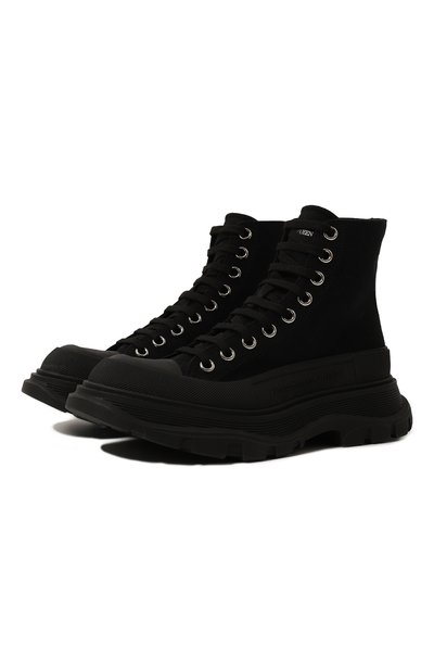 Женские текстильные ботинки tread slick ALEXANDER MCQUEEN, арт. 697080/W4MV2/1000