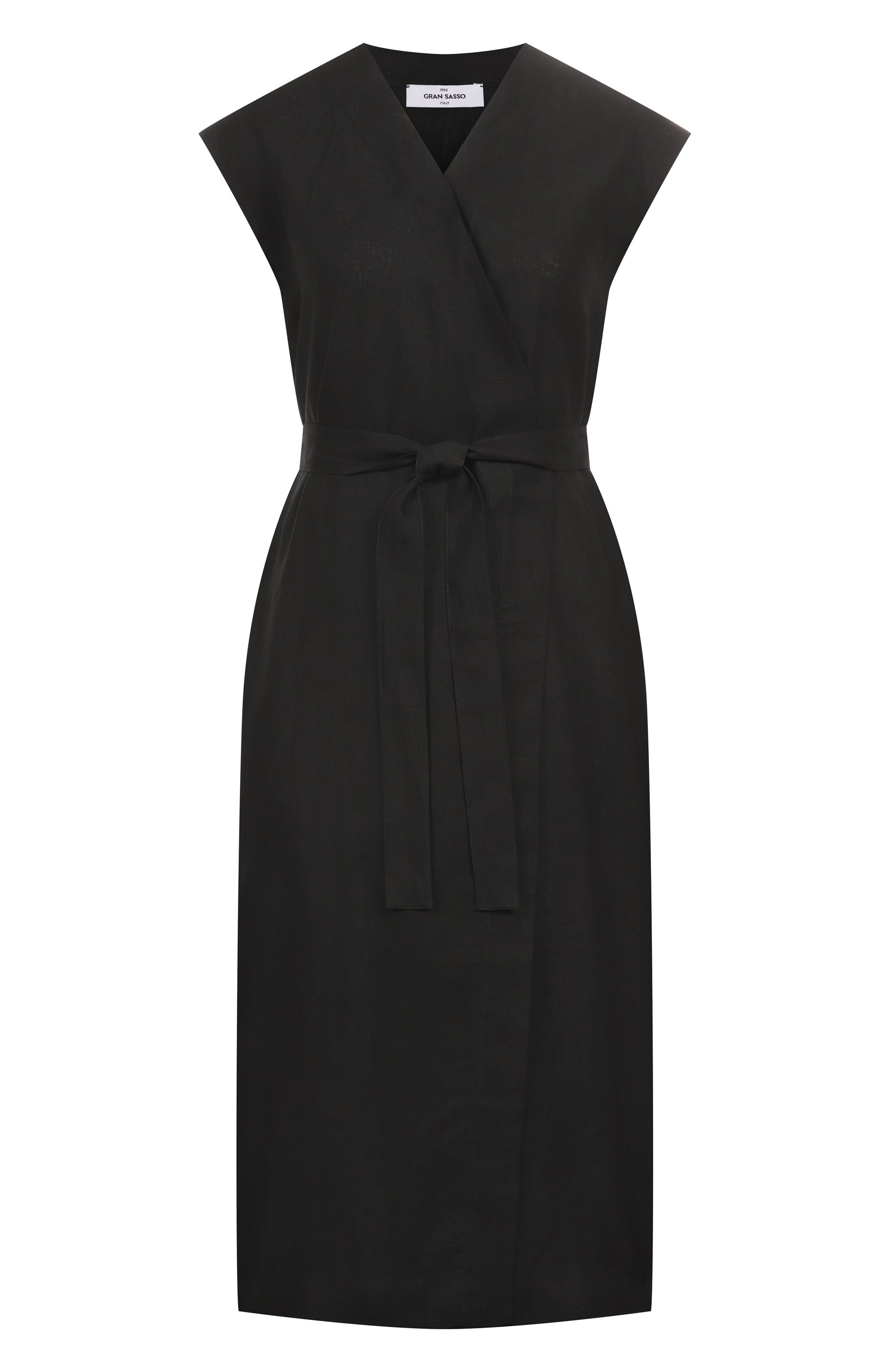 Льняное платье GRAN SASSO черного цвета по цене 46750 руб., арт. 72271/50000, фото 1 Льняное платье GRAN SASSO, арт. 72271/50000, фото 1