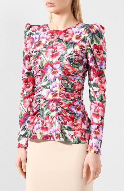 Шелковая блузка DOLCE & GABBANA, арт. F74C0T/FSAZX, фото 3