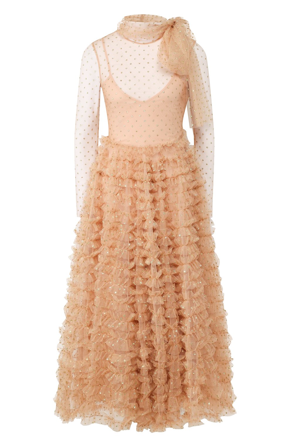 Платье-миди REDVALENTINO розового цвета по цене 274000 руб., арт. TR3VAP00/4RL, фото 1 Платье-миди REDVALENTINO, арт. TR3VAP00/4RL, фото 1
