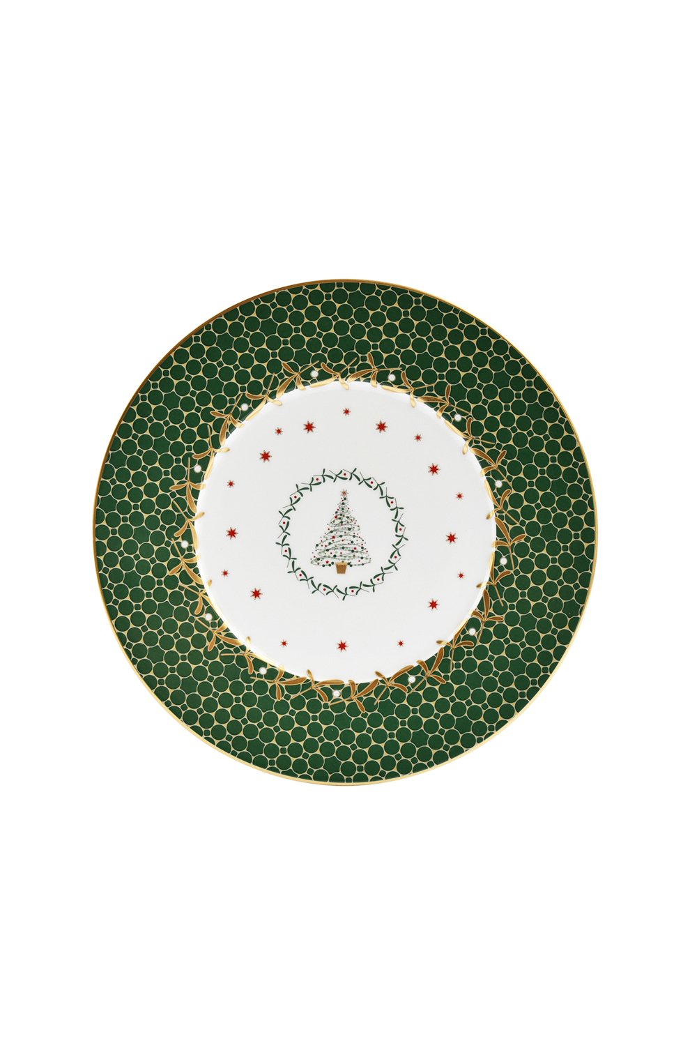 Тарелка салатная sapin noel vert BERNARDAUD зеленого цвета по цене 11800 руб., арт. 1919/23265, фото 1 Тарелка салатная sapin noel vert BERNARDAUD, арт. 1919/23265, фото 1