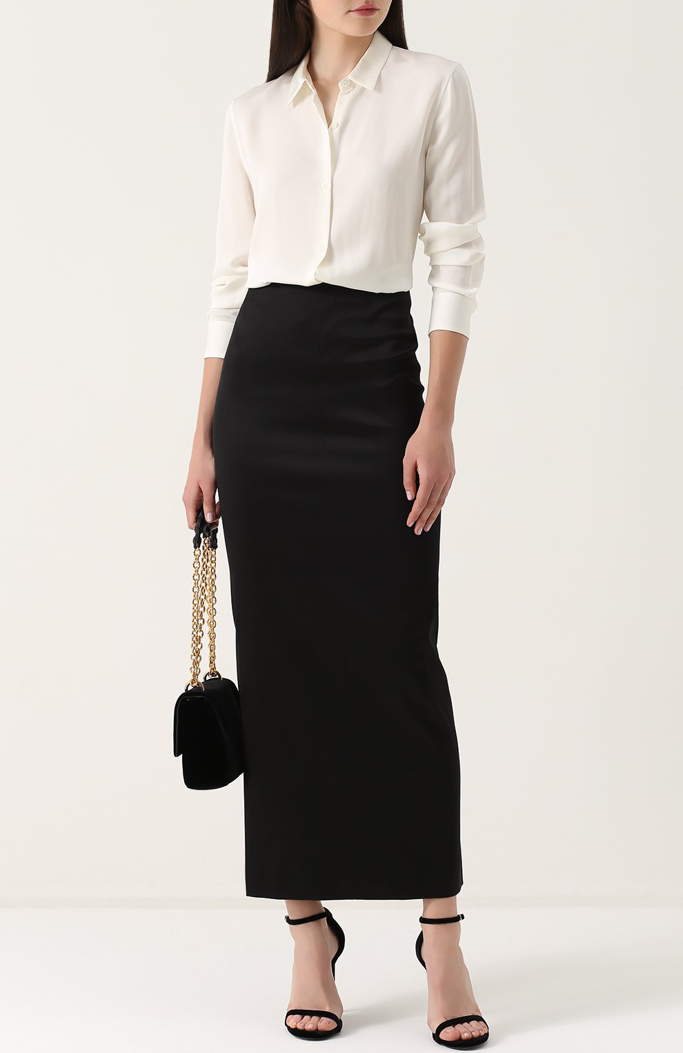 Приталенная шелковая блуза THEORY белого цвета по цене 21400 руб., арт. F0002514, фото 2 Приталенная шелковая блуза THEORY, арт. F0002514, фото 2