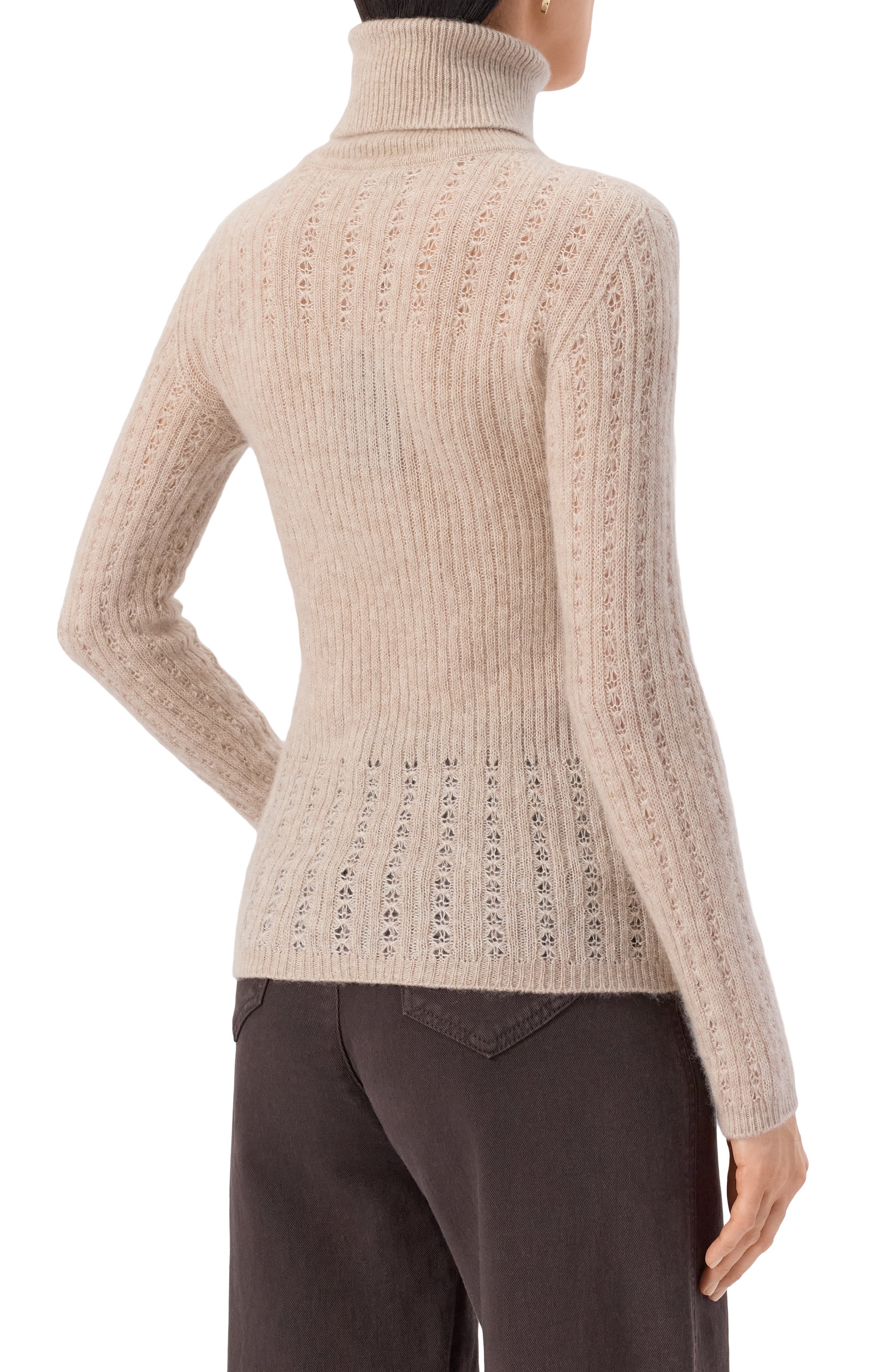 Свитер из кашемира и шелка KITON бежевого цвета по цене 166500 руб., арт. D6071530179, фото 4 Свитер из кашемира и шелка KITON, арт. D6071530179, фото 4