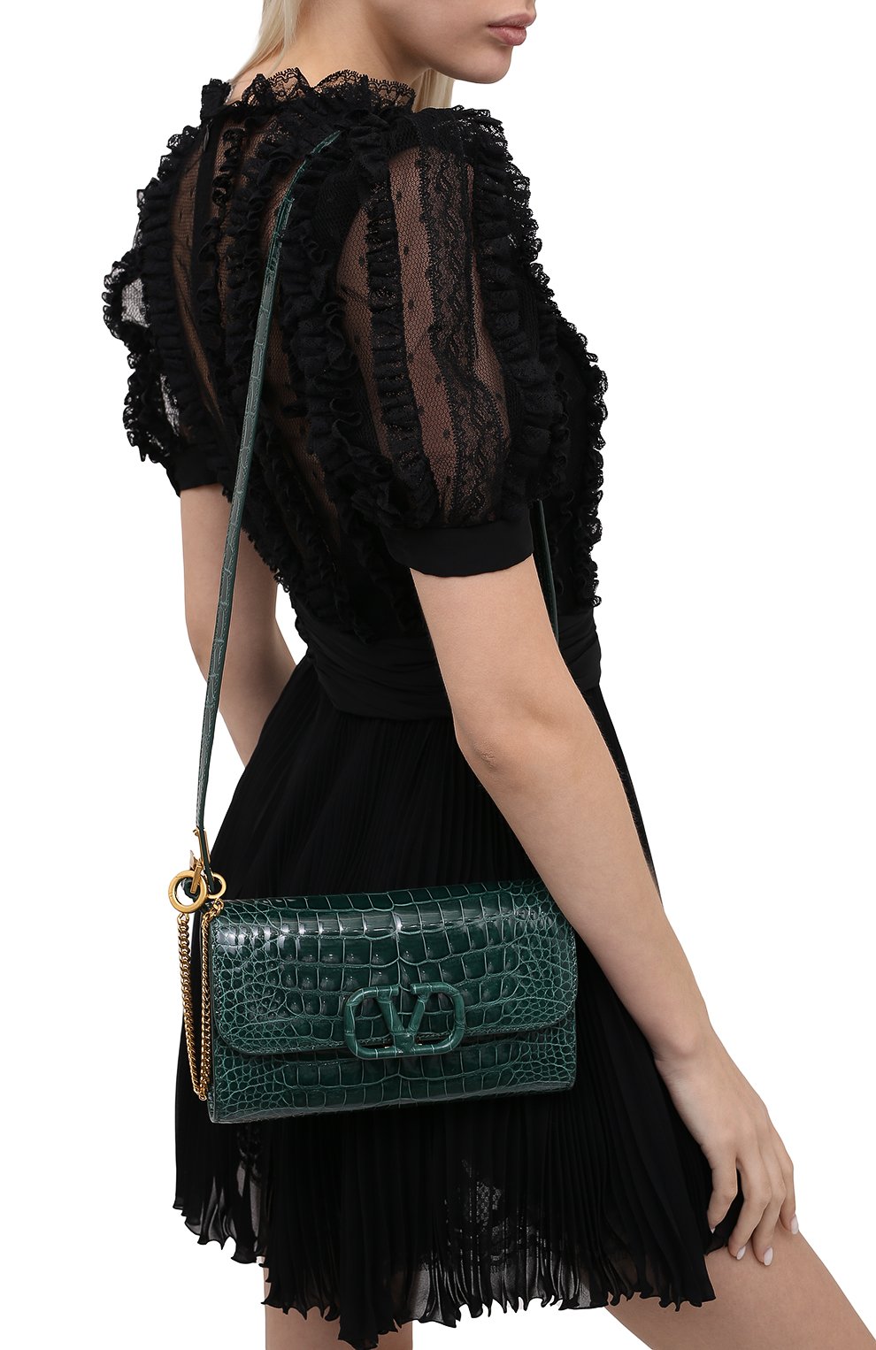 Клатч из кожи аллигатора VALENTINO, арт. UW2B0H28/XDE/AMIS, фото 2