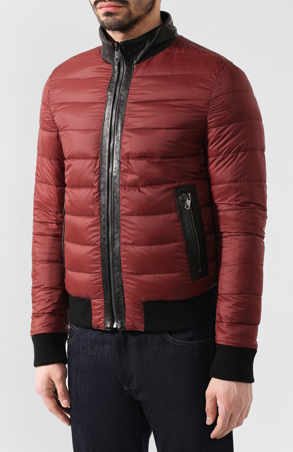 Двусторонний пуховый бомбер из кожи DOLCE & GABBANA, арт. G9NK8L/HULCX, фото 6