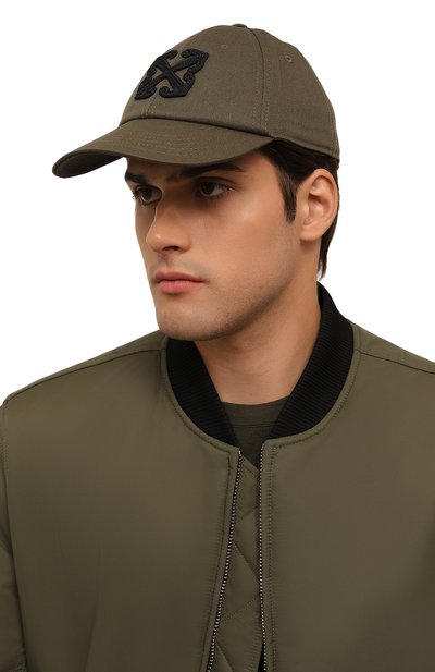 Хлопковая бейсболка OFF-WHITE, арт. 0MLB069F24FAB006, фото 2