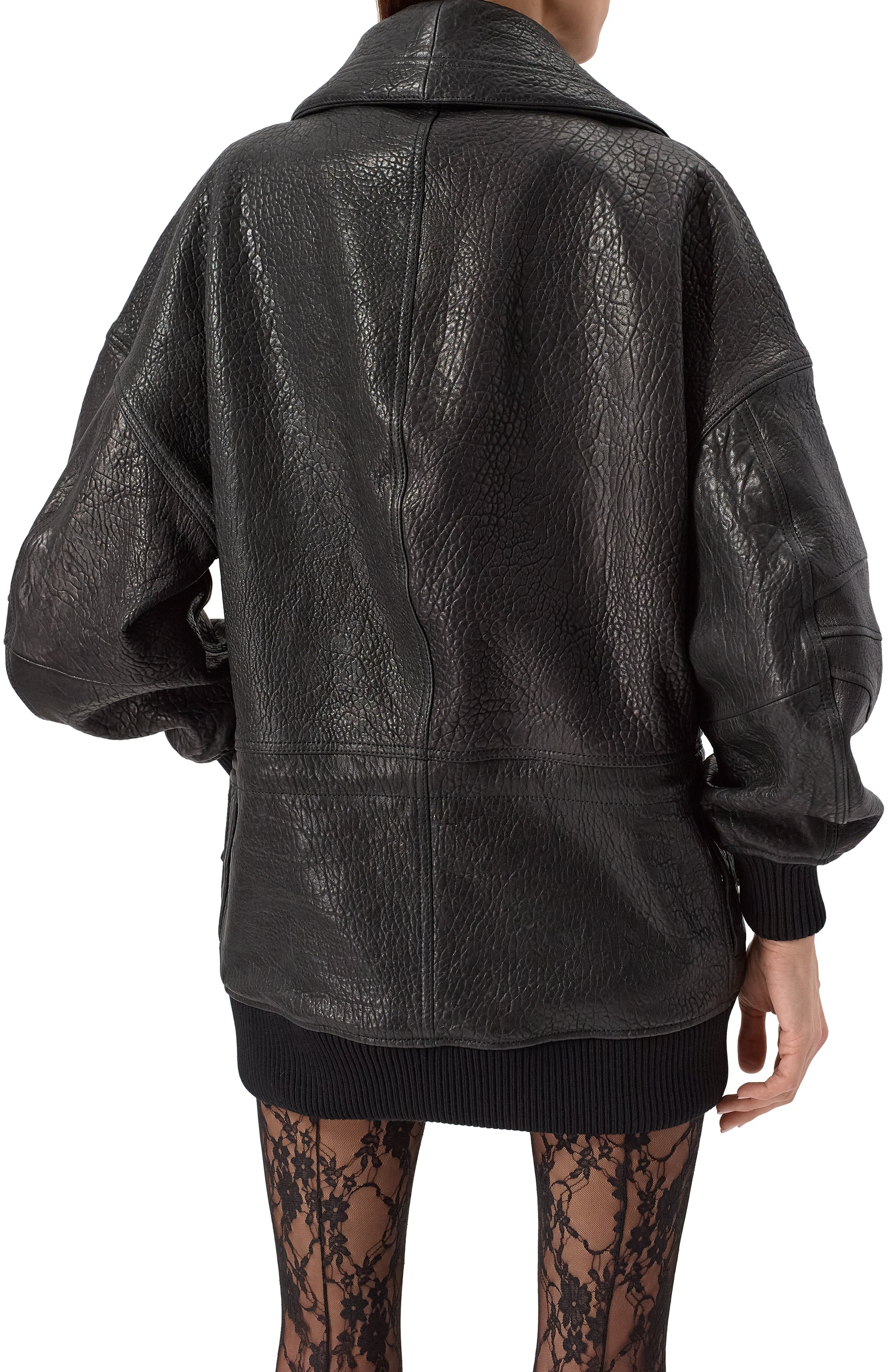 Кожаный бомбер THE ATTICO, арт. 250WCB00072/LBT122AA, фото 4