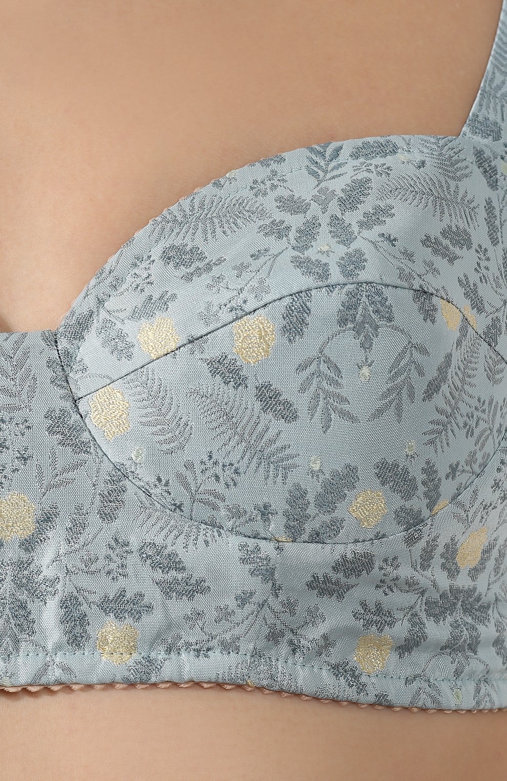 Шелковый топ-бюстье ULYANA SERGEENKO голубого цвета по цене 65500 руб., арт. TOP001SS18P, фото 5 Шелковый топ-бюстье ULYANA SERGEENKO, арт. TOP001SS18P, фото 5