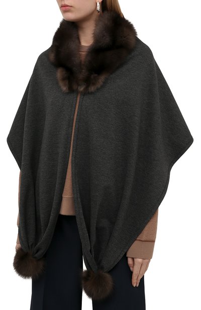 Капюшон с мехом соболя VICTORIA KUSENKOVA, арт. 199303586548, фото 3