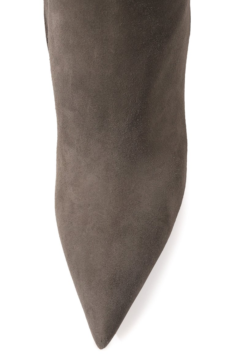 Женские замшевые ботфорты jules 85 GIANVITO ROSSI серого цвета, арт. G80222.85RIC.C45GREY | Фото 6 (Каблук высота: Высокий; Материал внутренний: Натуральная кожа; Подошва: Плоская; Материал утеплителя: Без утеплителя; Материал внешний: Замша, Натуральная кожа; Каблук тип: Шпилька)