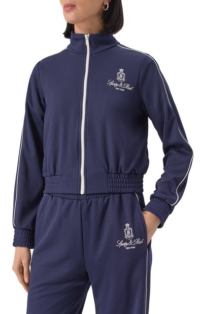 Толстовка SPORTY AND RICH синего цвета по цене 28100 руб., арт. JA059508205BL32, фото 3 Толстовка SPORTY AND RICH, арт. JA059508205BL32, фото 3