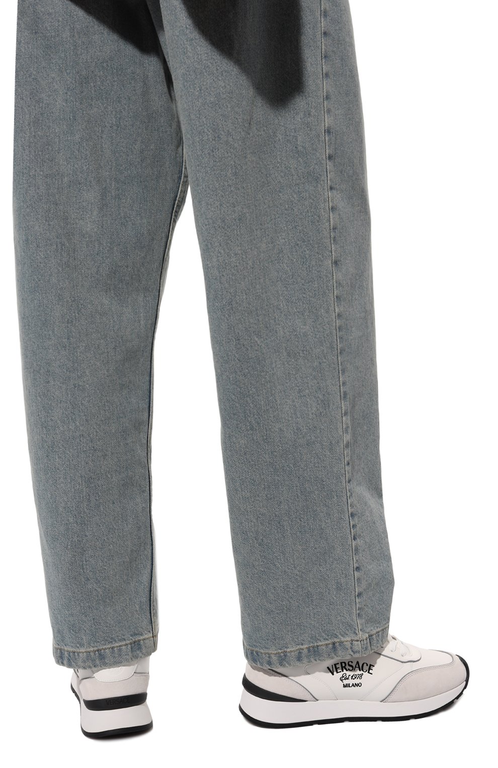 Кожаные кроссовки runners VERSACE, арт. 1014457/1A10050, фото 3