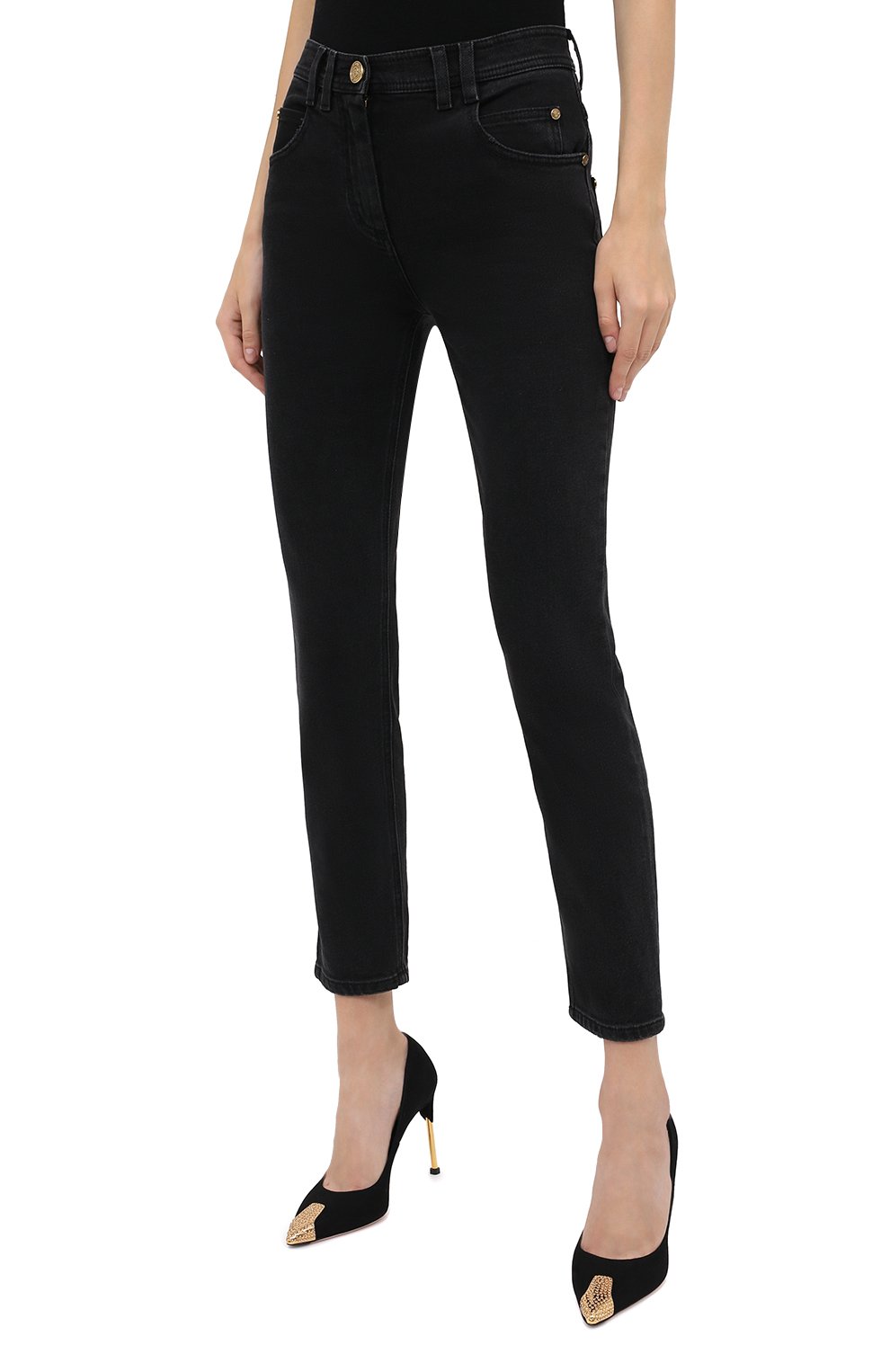 Джинсы BALMAIN темно-серого цвета по цене 106500 руб., арт. UF15515/D047, фото 4 Джинсы BALMAIN, арт. UF15515/D047, фото 4