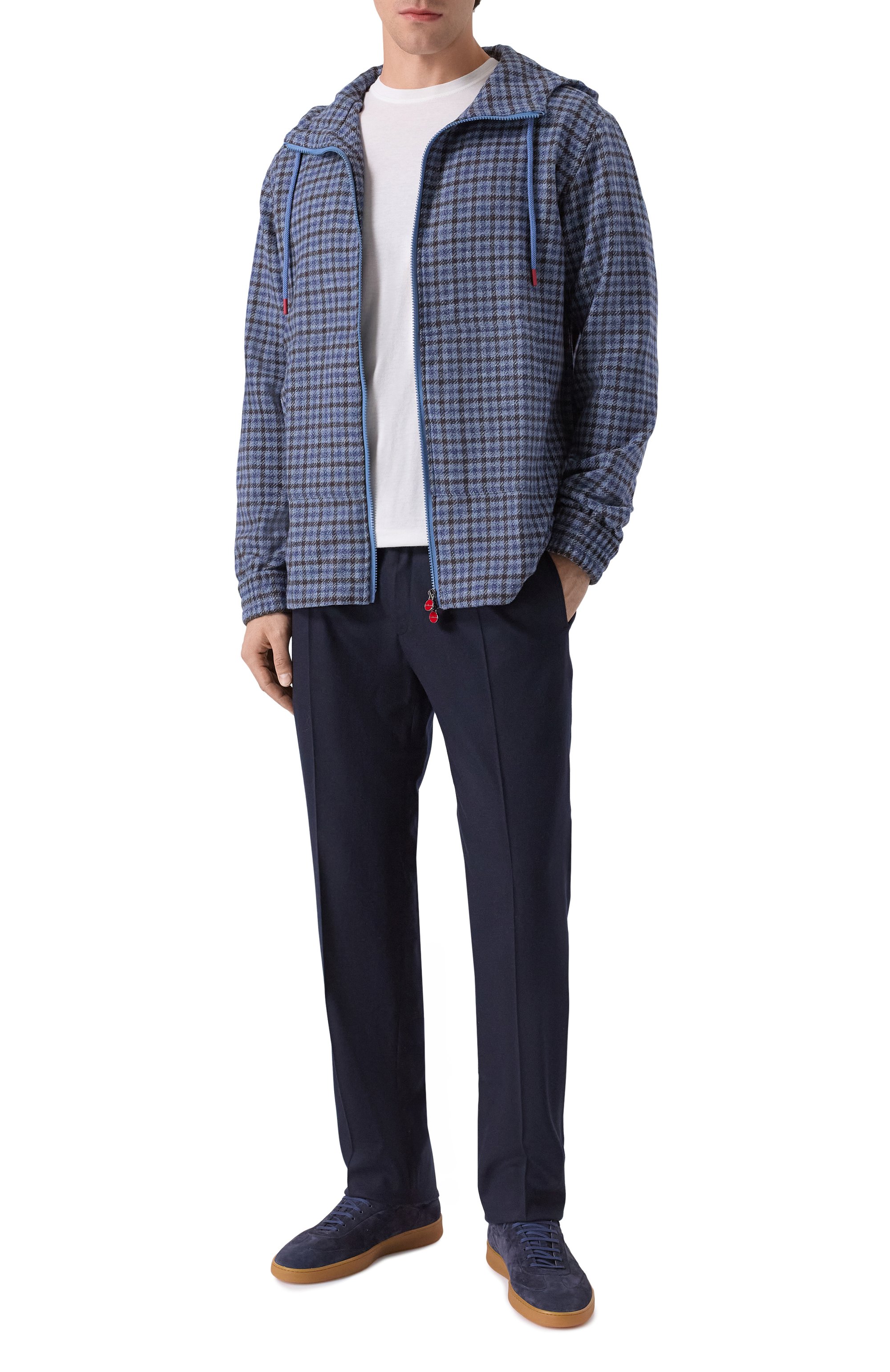 Рубашка из шерсти и шелка KITON синего цвета по цене 199500 руб., арт. UMC010K0128G01, фото 2 Рубашка из шерсти и шелка KITON, арт. UMC010K0128G01, фото 2