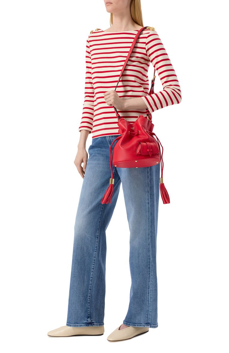 Женская сумка premier flirt small LANCEL красного цвета, арт. A10109 | Фото 7 (Автоматизация состава: Проставлено; Материал: Натуральная кожа; Ремень/цепочка: На ремешке; Автоматизация ТО: Проставлено; Размер: small)