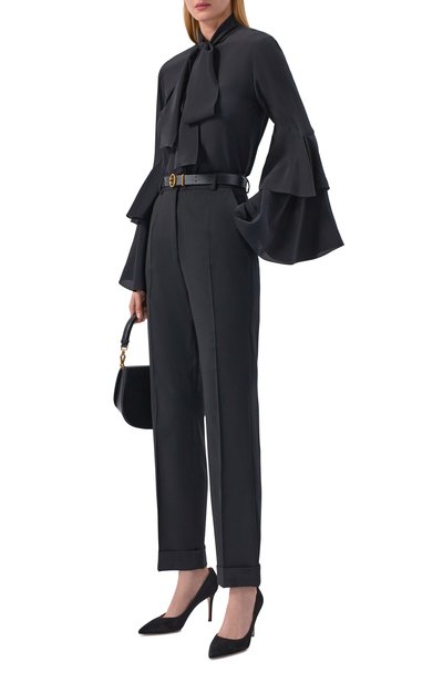 Женская шелковая блузка MVST, арт. M26.2PW.B008/F090 CREP0N