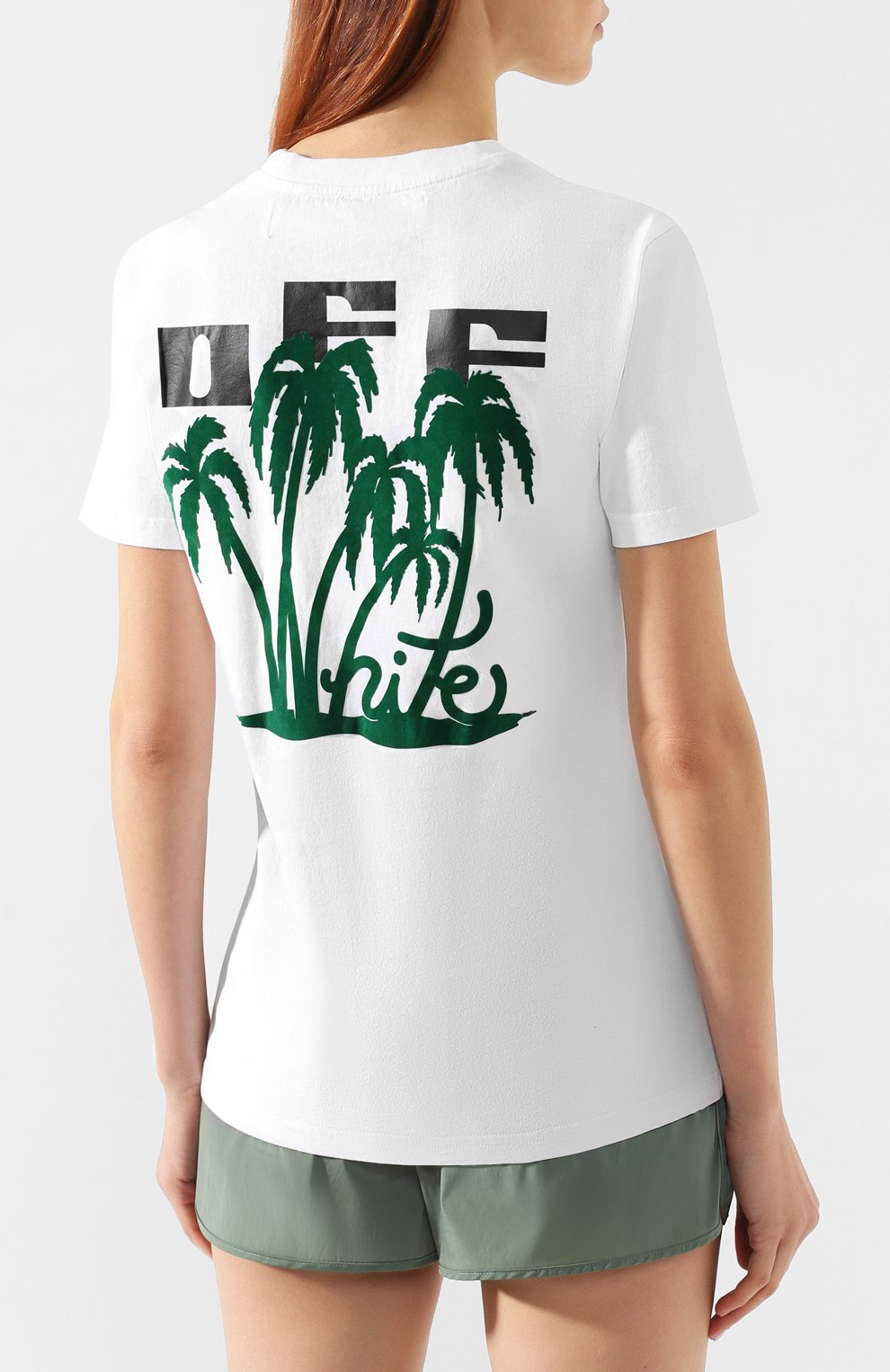 Хлопковая футболка OFF-WHITE белого цвета по цене 19250 руб., арт. 0WAA049R19B070450140, фото 4 Хлопковая футболка OFF-WHITE, арт. 0WAA049R19B070450140, фото 4