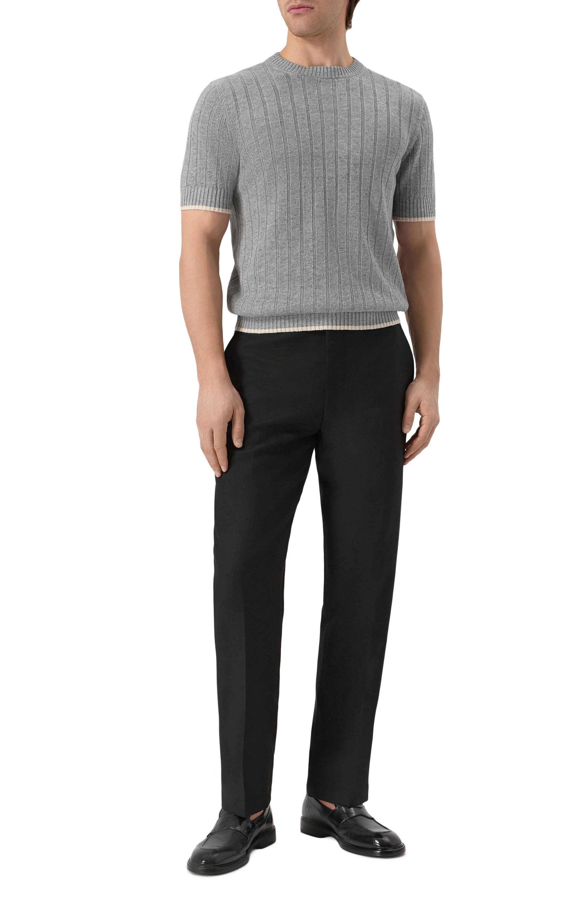 Джемпер изо льна и хлопка BRUNELLO CUCINELLI, арт. M2L707600, фото 2