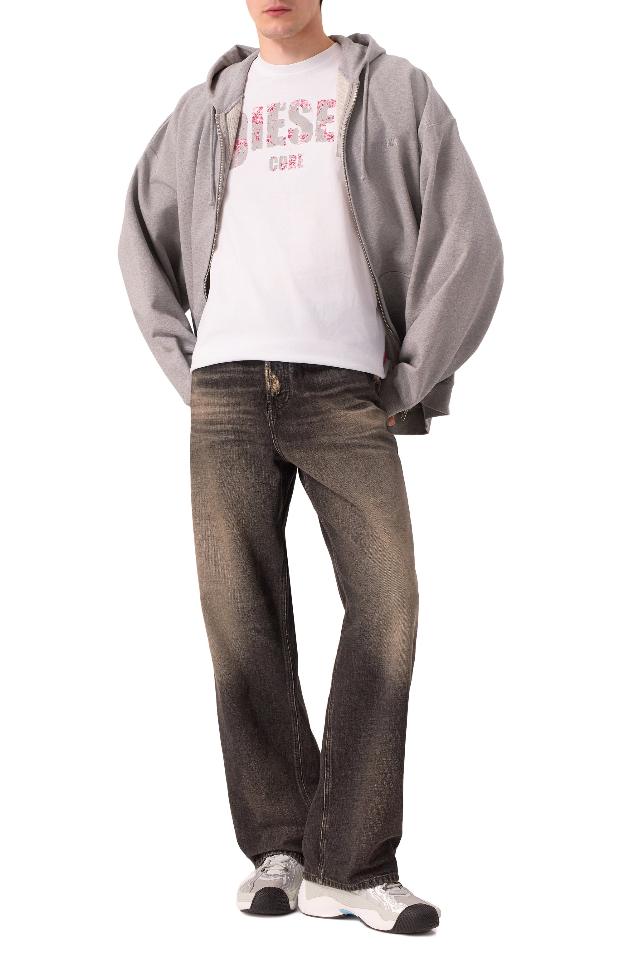 Хлопковая футболка DIESEL, арт. A17268/0PLAT, фото 2