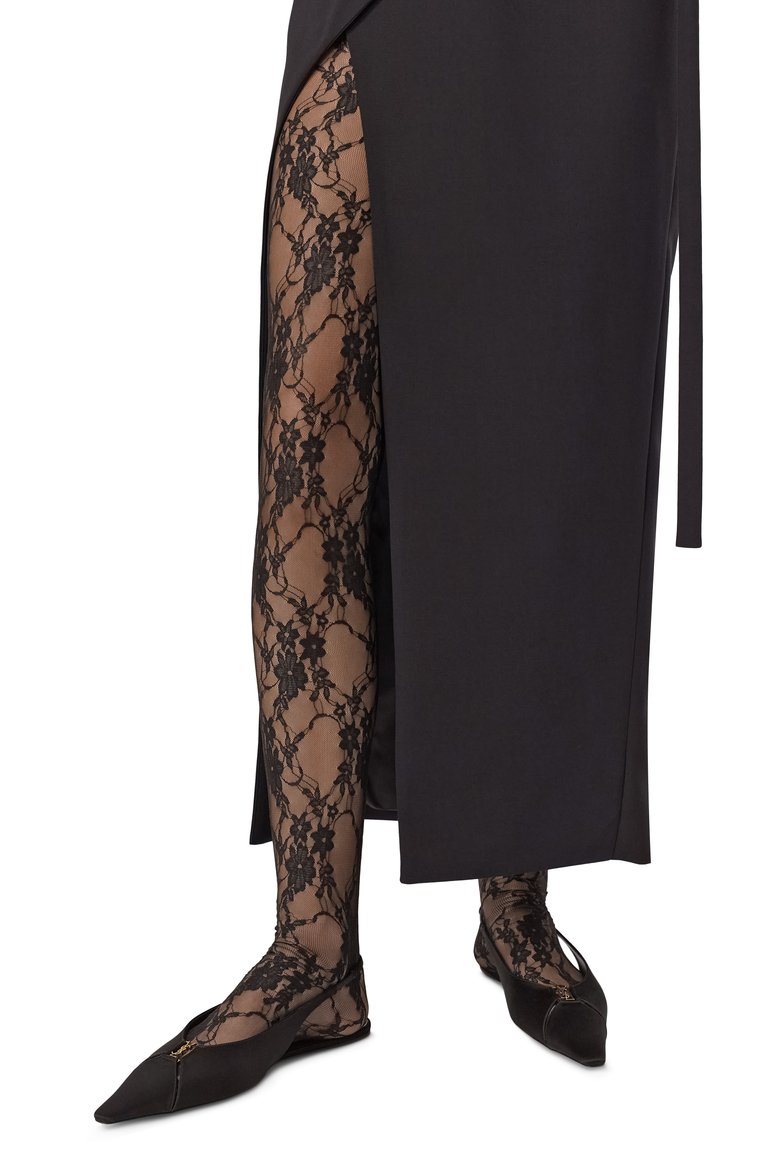 Женские текстильные балетки babylon SAINT LAURENT черного цвета, арт. 803646/9QNAG | Фото 3 (Материал внешний: Текстиль; Каблук высота: Низкий; Материал внутренний: Натуральная кожа; Подошва: Плоская)
