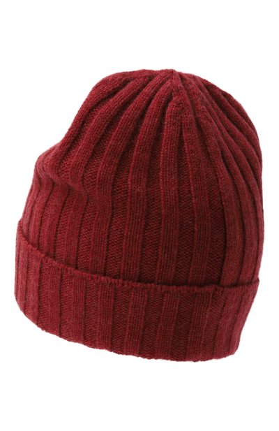 Кашемировая шапка BRUNELLO CUCINELLI бордового цвета по цене 29950 руб., арт. B22M90070C, фото 2 Кашемировая шапка BRUNELLO CUCINELLI, арт. B22M90070C, фото 2
