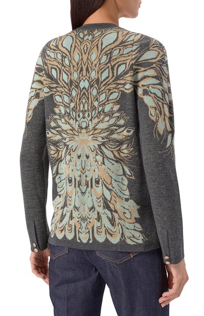 Кардиган из шелка и кашемира FREEAGE серого цвета по цене 89100 руб., арт. W26.JK125M.6039.502, фото 4 Кардиган из шелка и кашемира FREEAGE, арт. W26.JK125M.6039.502, фото 4