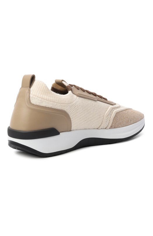 Текстильные кроссовки Brioni QHM20L/PD903 Бежевый  QHM20L/PD903 Фото 4