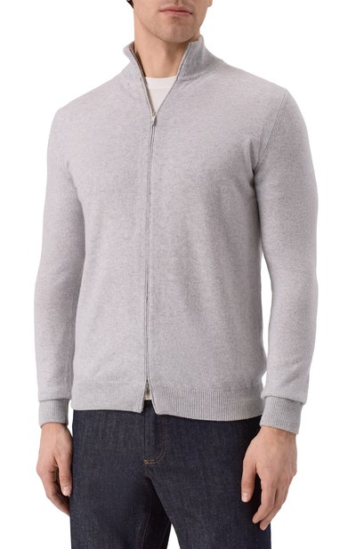 Кашемировый кардиган MVST светло-серого цвета по цене 129500 руб., арт. BM12-108PLG0, фото 3 Кашемировый кардиган MVST, арт. BM12-108PLG0, фото 3