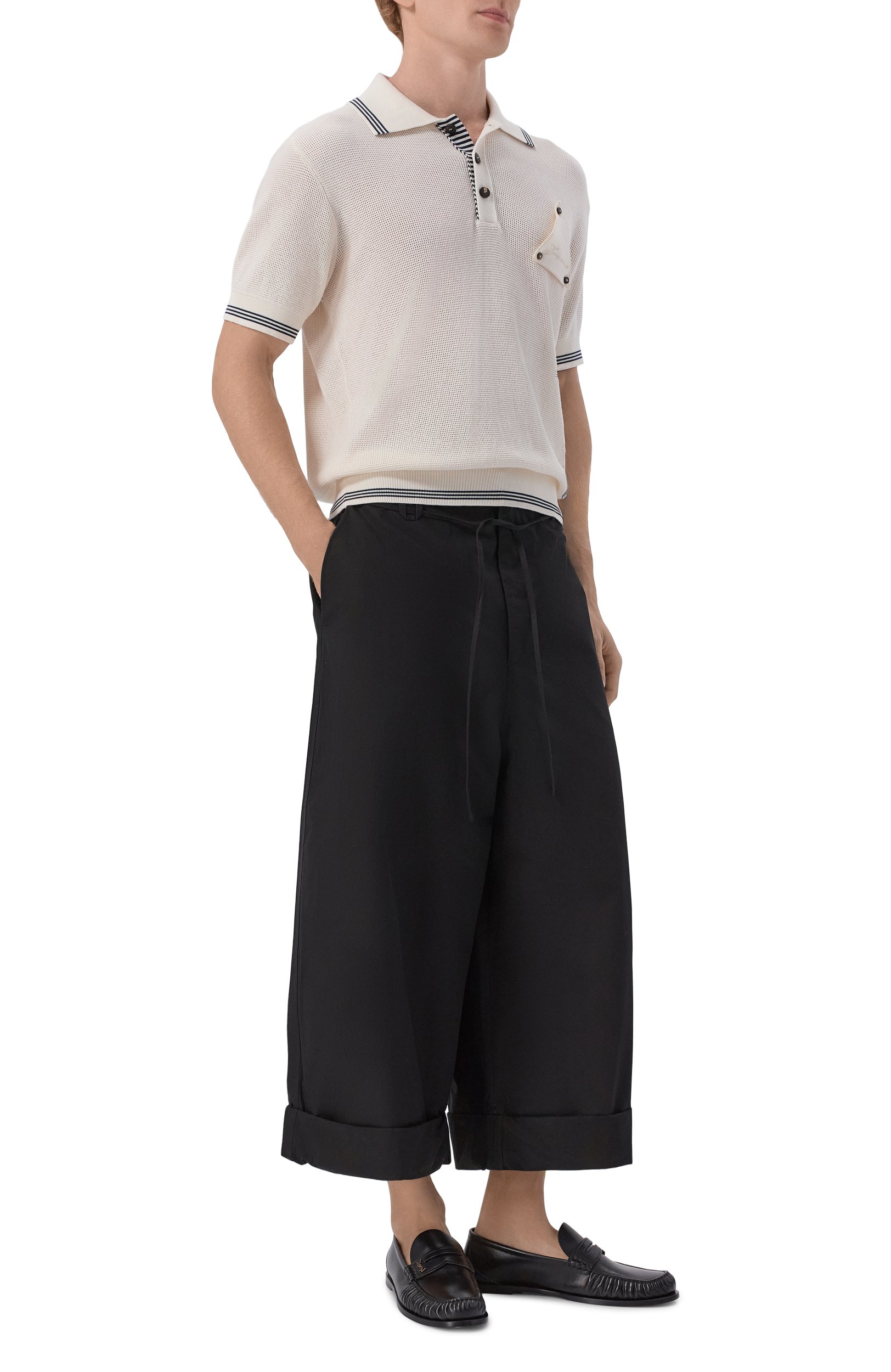 Хлопковые брюки JACQUEMUS черного цвета по цене 65650 руб., арт. 26EPAM00574/AW00648, фото 2 Хлопковые брюки JACQUEMUS, арт. 26EPAM00574/AW00648, фото 2