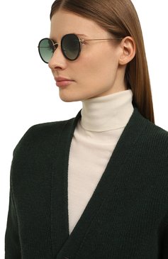 Женские солнцезащитные очки SPEKTRE зеленого цвета, арт. M0RGAN 03FFT BLACK/GRADIENT B0TTLE/GREEN | Фото 2 (Тип очков: С/з; Кросс-КТ: С/з-унисекс; Нос: Не проставлено; Региональные ограничения белый список (Axapta Mercury): Не проставлено; Материал: Металл; Оптика Гендер: оптика-унисекс; Очки форма: Круглые)