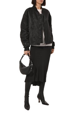 Женская юбка RICK OWENS черного цвета, арт. RP01C5334/CC | Фото 2 (Материал внешний: Шелк, Синтетический материал; Женское Кросс-КТ: Юбка-одежда; Стили: Романтичный; Длина Ж (юбки, платья, шорты): Миди; Региональные ограничения белый список (Axapta Mercury): Не проставлено; Нос: Не проставлено)