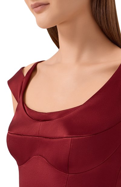 Атласное платье с отделкой перьями LEFFERS, арт. 22.52.100.16.10, фото 4