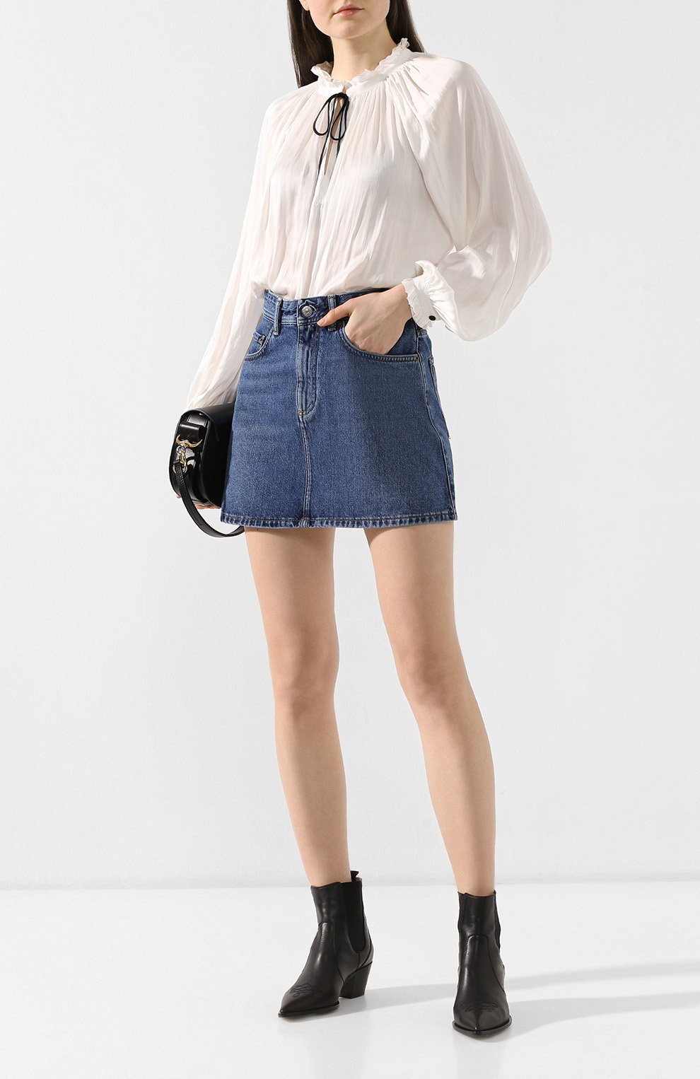 Блузка свободного кроя ZADIG AND VOLTAIRE белого цвета по цене 33950 руб., арт. SHCP3203F, фото 2 Блузка свободного кроя ZADIG AND VOLTAIRE, арт. SHCP3203F, фото 2