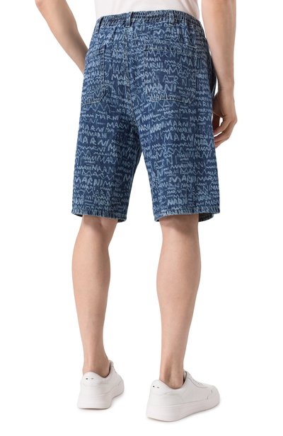 Джинсовые шорты MARNI синего цвета по цене 95900 руб., арт. PUJU0070A0/USCX38, фото 4 Джинсовые шорты MARNI, арт. PUJU0070A0/USCX38, фото 4