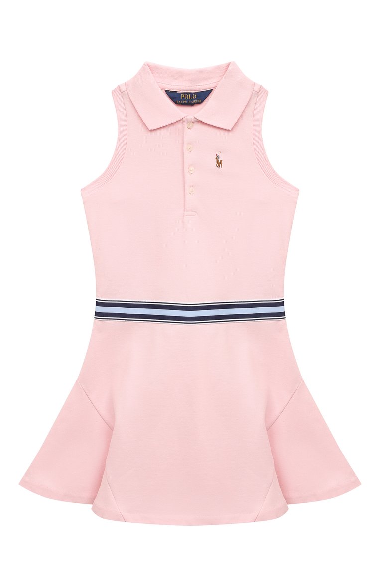 Детское хлопковое платье POLO RALPH LAUREN розового цвета, арт. 313862342 | Фото 1 (Материал внешний: Хлопок; Девочки Кросс-КТ: Платье-одежда; Случай: Повседневный; Драгоценные камни: Проставлено; Материал сплава: Проставлено; Рукава: Без рукавов; Ростовка одежда: 12 лет | 152 см, 9 лет | 134 см, 8 лет | 128 см, 13 - 15 лет | 158 см)